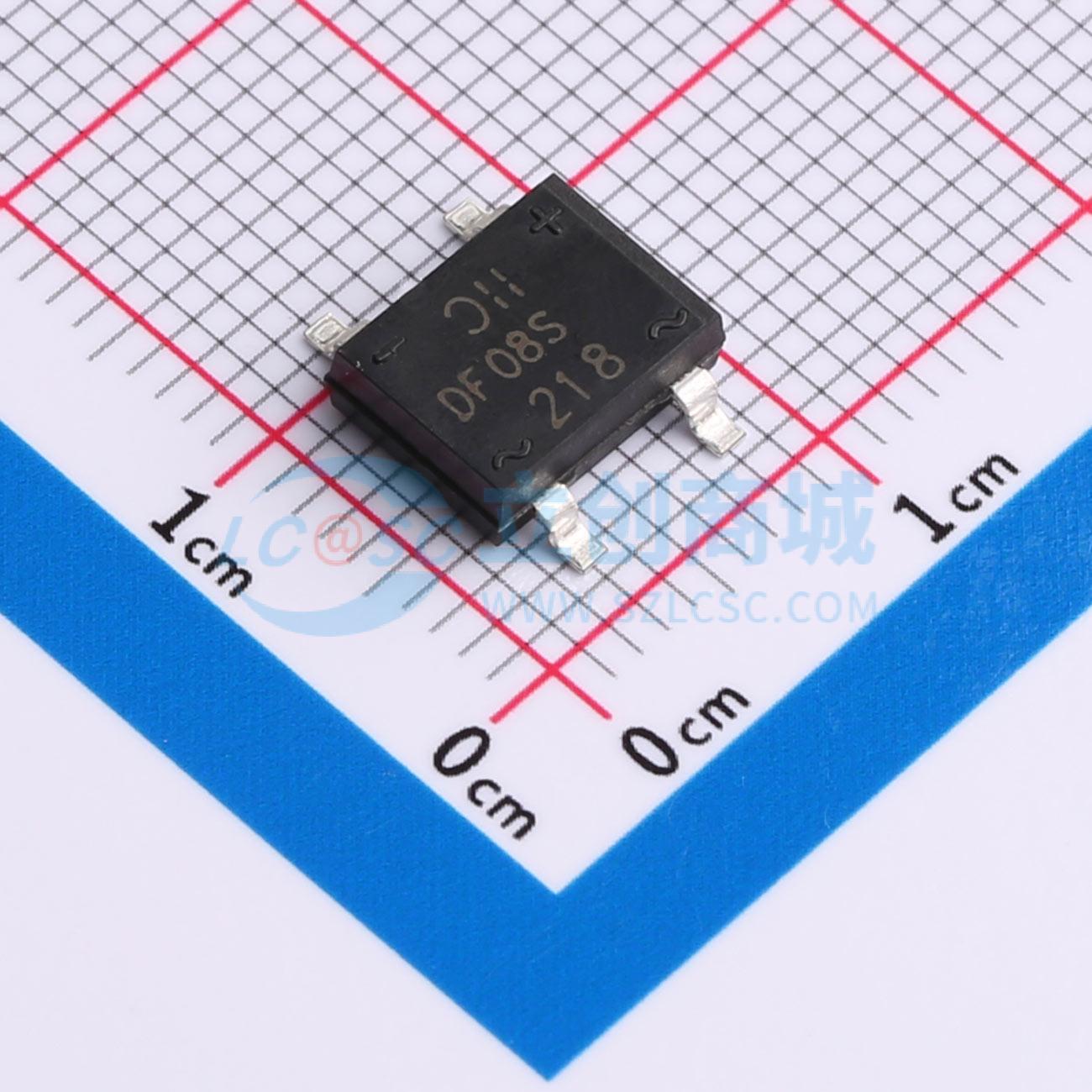 整流桥 DF08S SMD-4P 800V 1A DIODES(美台) 原装 电子元器件配单
