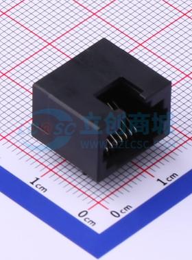 以太网连接器 RC02123 RJ45插座 弯插 无屏蔽 原装