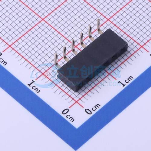 排母 FFH25402-S06B1001K6K 弯插,P=2.54mm 1x6P 方孔 电子元器件