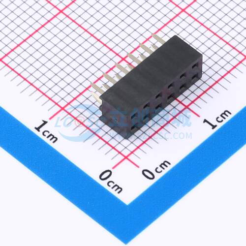 排母 DS1026-06-2x6S8BV 插件,P=2mm 2x6P 双排 电子元器件配单