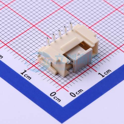 线对板针座 M2016VS-05P SMD,P=2mm 1x5P 立贴 电子元器件配单