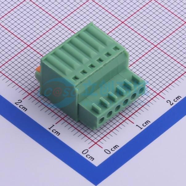 插拔式接线端子 KF2EDGKD-2.5-6P P=2.5mm 插头 1x6P 电子元器件