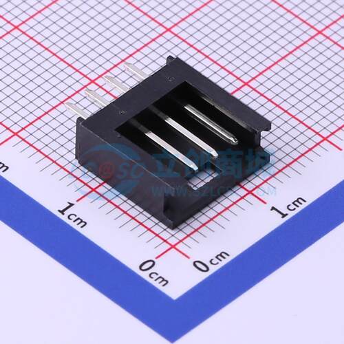 线对板针座 M2530V-04-BK 插件,P=2.54mm 1x4P 直插 电子元器件