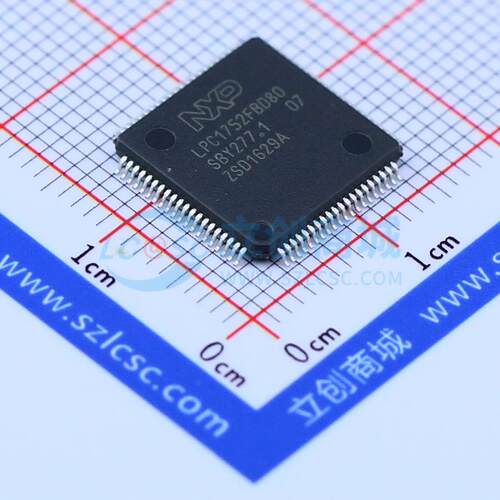 单片机(MCU/MPU/SOC) LPC1752FBD80,551 LQFP-80(12x12) 原装正品