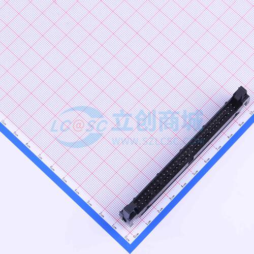 连接器 B-3100S64P-A110 插件,P=2.54mm 2x32P 牛角扣