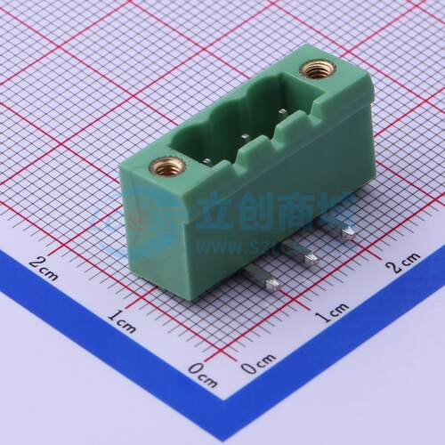 插拔式接线端子 DB2ERMF-5.08-3P-GN 弯插,P=5.08mm 板端/插座-闭