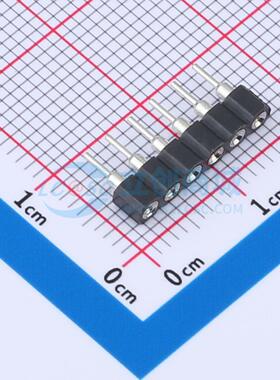 排母 XDM254C-1-06-Z-3.0-G0 插件,P=2.54mm 1x6P 圆孔 原装正品