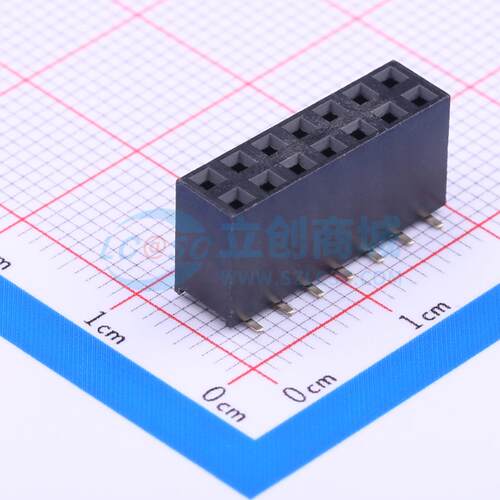 排母 2.54-2*7P立贴母 SMD,P=2.54mm 2x7P 双排 电子元器件配单