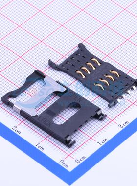 SIM卡连接器 SIM-007-P8 SMD 拔插式 MiniSIM卡 卡座 2.5mm MiniS