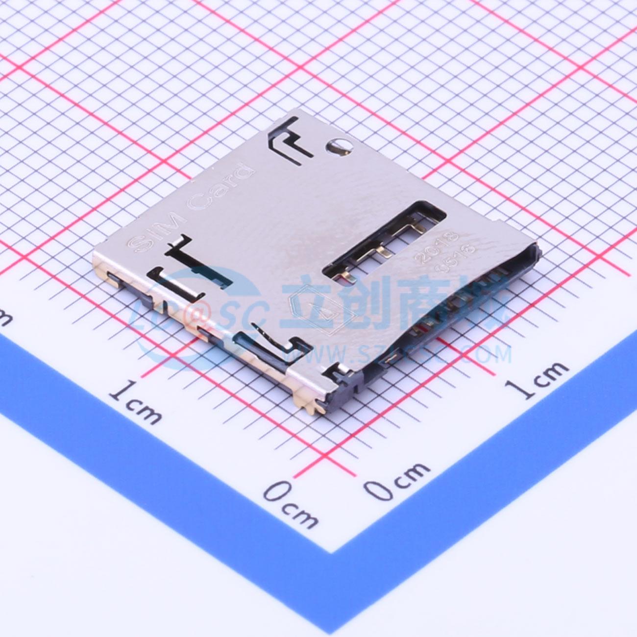 SIM卡连接器 SMC-214 SMD 自弹式 MicroSIM卡 卡座 1.27mm MicroS