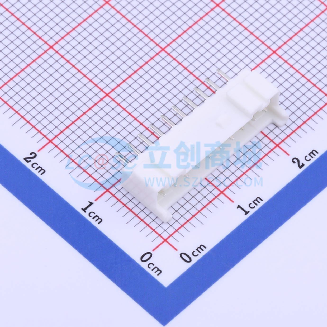 线对板针座 X2000WV-10-N0SN 插件,P=2mm 1x10P 直插 电子元器件