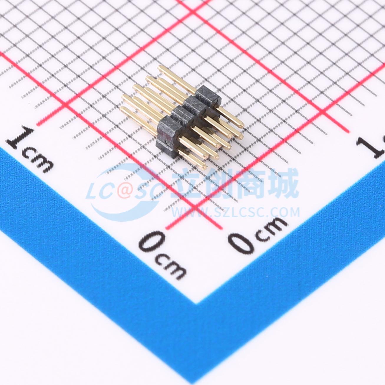 排针 GPCA201-0402A010C1AA 插件,P=1mm 2x4P 方针 电子元器件