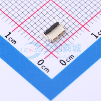FFC/FPC连接器 2328702-6 SMD,P=0.5mm,卧贴 翻盖式 6P 双侧触点/