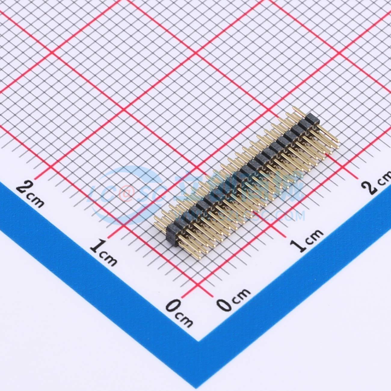 排针 GPCA201-2002A010C1AA 插件,P=1mm 2x20P 方针 电子元器件