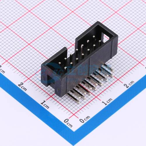 连接器 IDC2.54-05-07PWS 插件,P=2.54mm 2x7P 简牛座