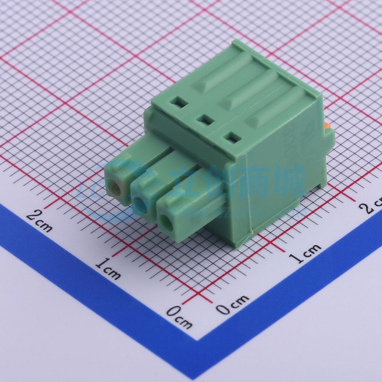 插拔式接线端子 KF2EDGKD-3.81-3P P=3.81mm 插头 1x3P 原装正品