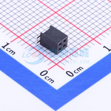 排母 X1321FVS-2x02-C43D48 SMD,P=1.27mm 2x2P 方孔 电子元器件