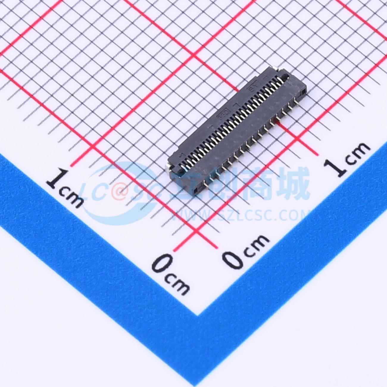 FFC/FPC连接器 IPFP031013313R5 SMD,P=0.3mm(交错脚) 翻盖式 33P