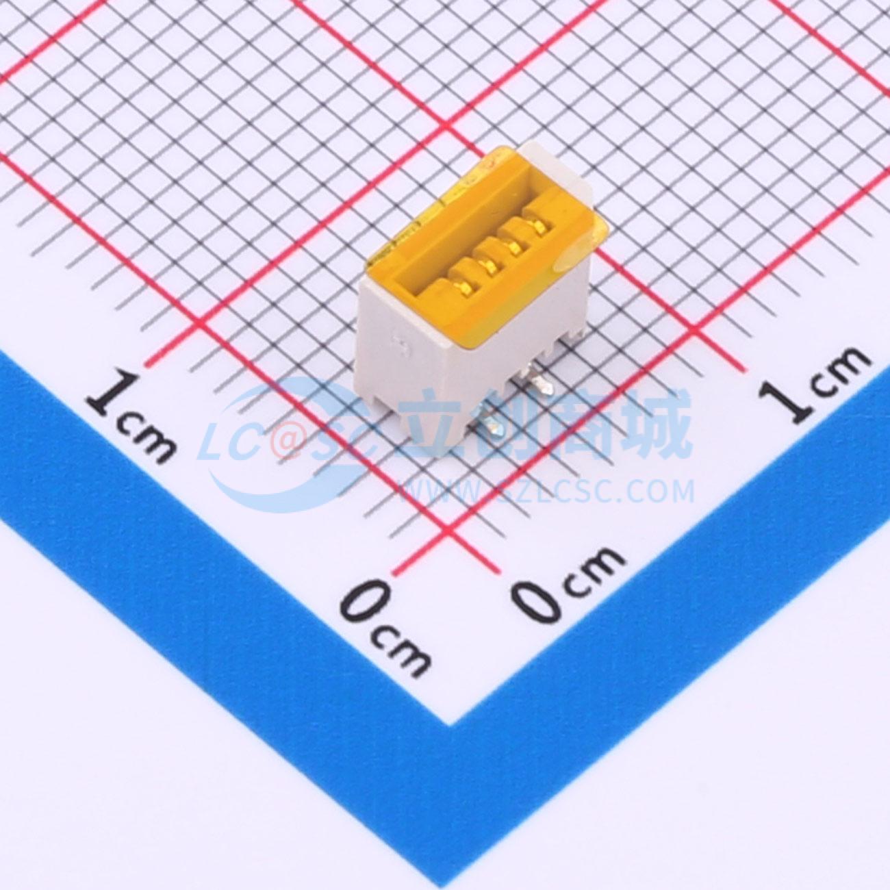 FFC/FPC连接器 AFB10-S04LCA-00 SMD,P=1.0mm 无锁 4P 单侧触点/