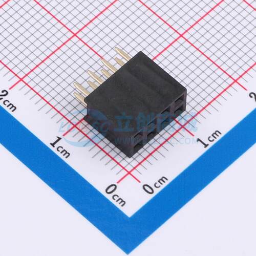 排母 F185-1204A0BSYA1 插件,P=2.54mm 2x4P 双排 电子元器件配单