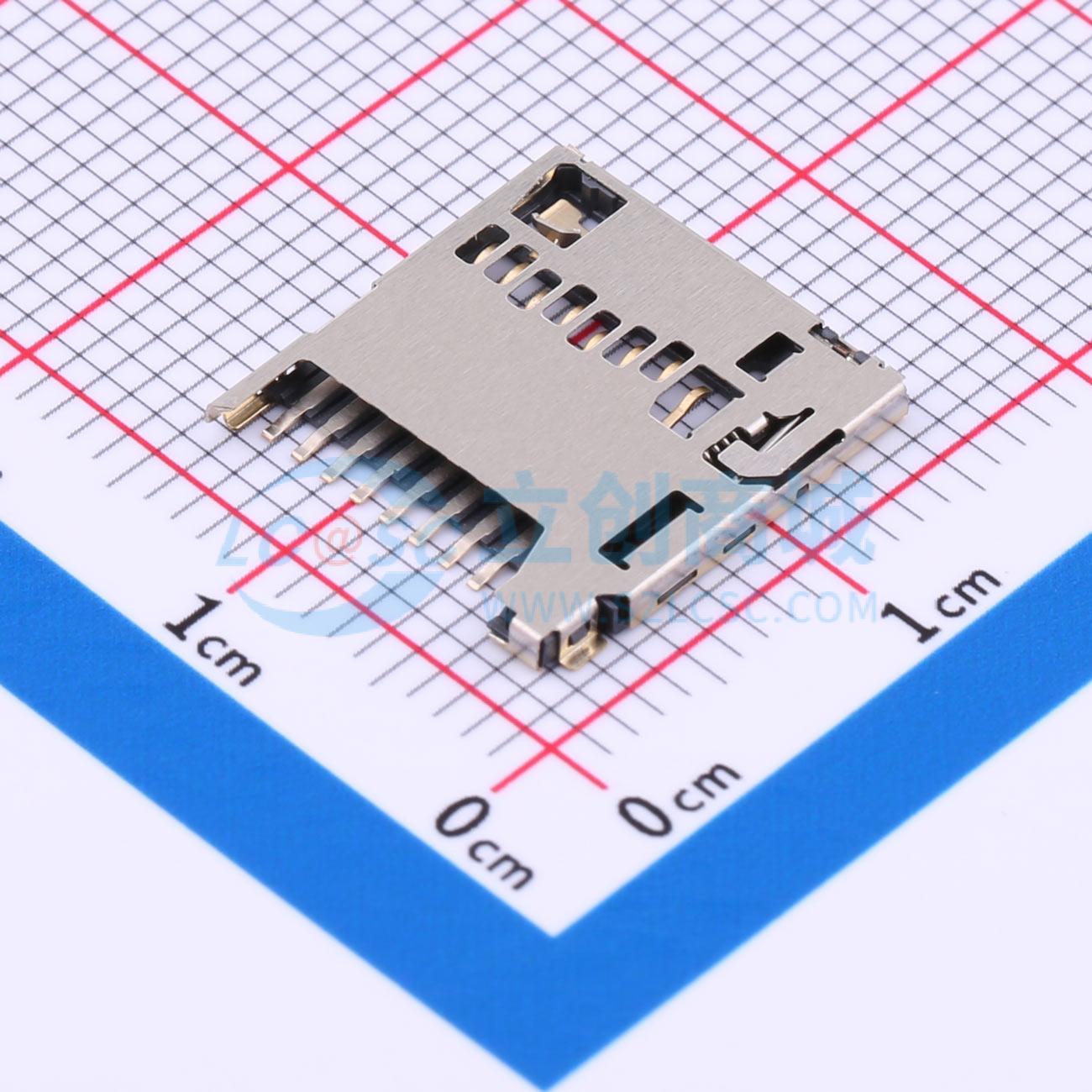 SD卡/存储卡连接器 TF-108-ARP10 SMD 自弹式 MicroSD卡(TF卡) 卡