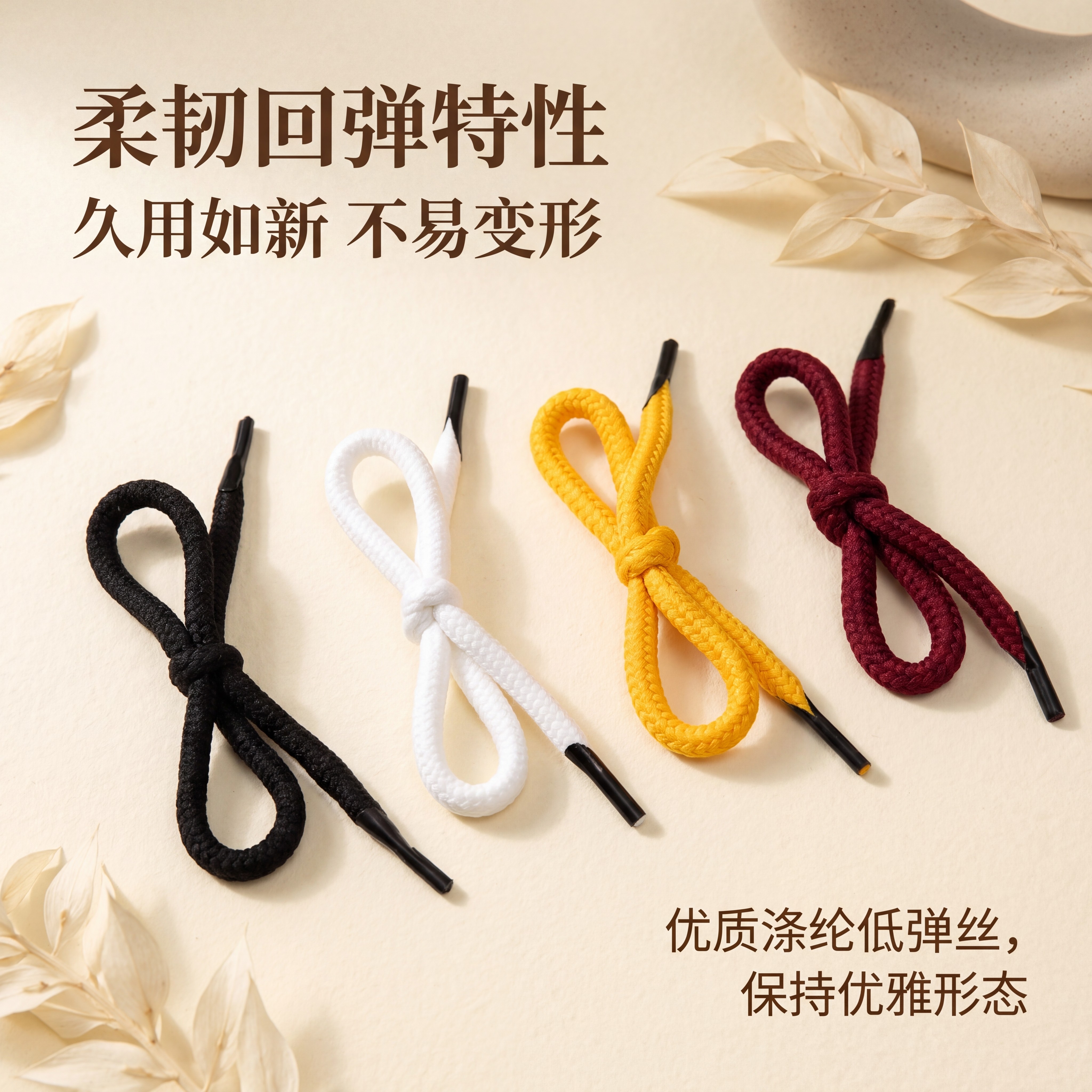 DIY彩色低弹丝手提绳印刷袋手拎绳 壁画挂绳蛋糕盒包装袋捆扎绳子