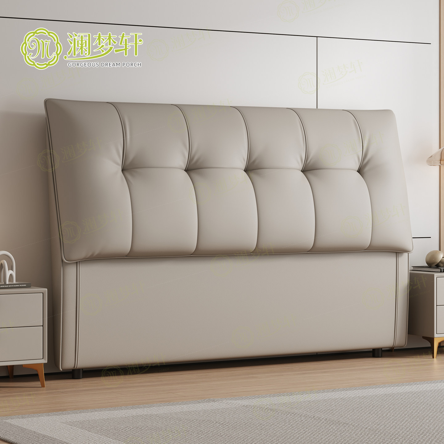 2025新款软包床头板靠背落地一体超软高端主卧定制真皮床头板单买,住宅家具,床架/床板,淘宝优惠券,粉丝福利购,淘宝优惠卷