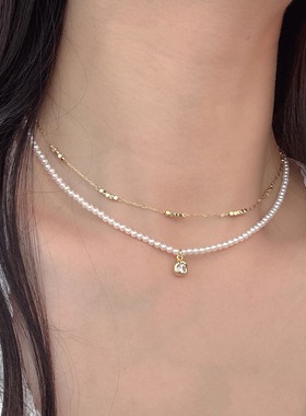 董卿同款澳白色施家珍珠耳环女轻奢绝美饰品经典水桶款耳扣耳饰