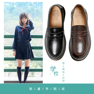 2025新款春季日系JK制服鞋软妹一脚蹬复古学院风女学生休闲小皮鞋