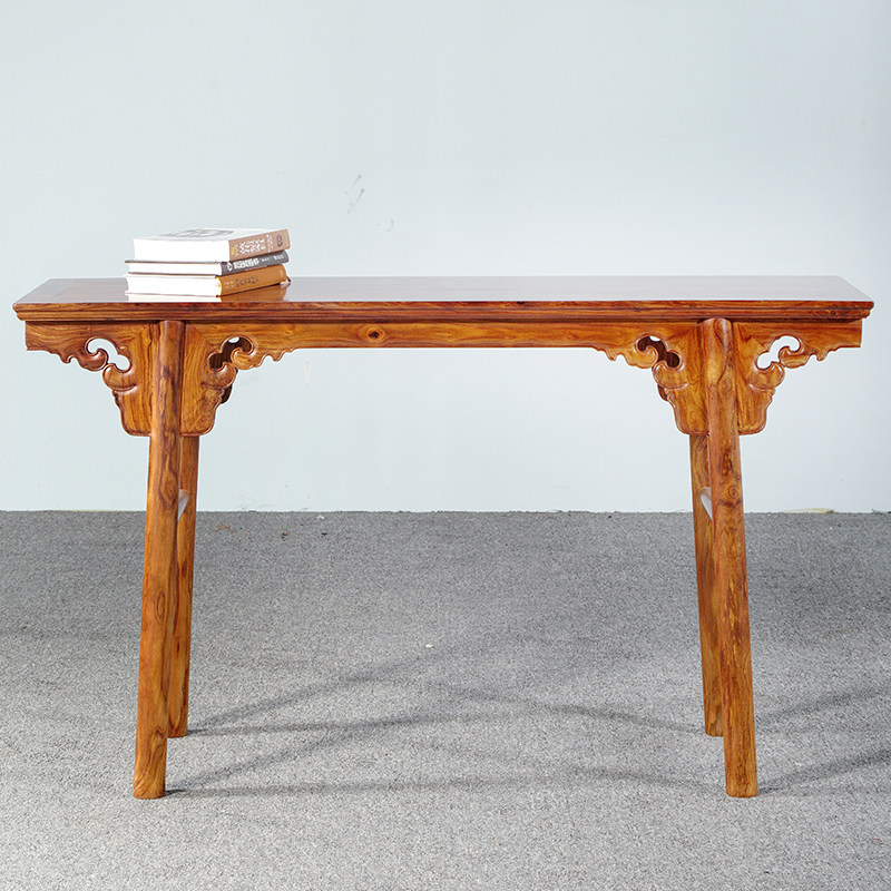 全海南黄花梨夹头隼牙头翘头案明式玄关条案供桌条几中式红木家具