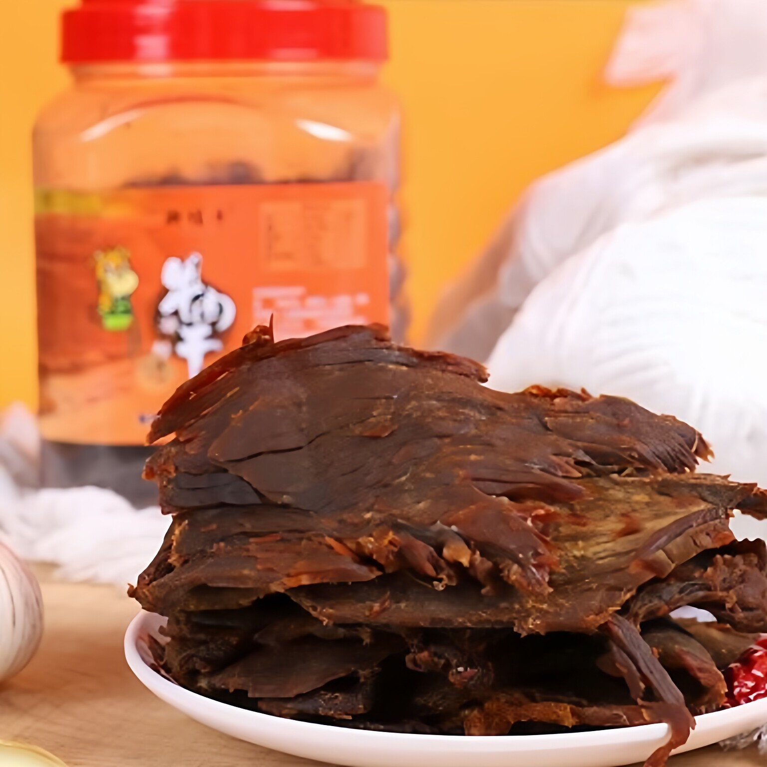 连桶500克浙佳牛湖岭手撕牛肉干五香香辣休闲零食牛肉片净321克