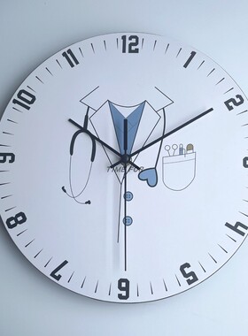 创意钟面设计医生专属时钟医院科室专用挂钟卫生所门诊装饰墙钟表