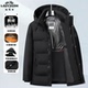 老爷车鹅绒羽绒服男中老年加厚保暖极寒中长款 爸爸冬装 老年人外套
