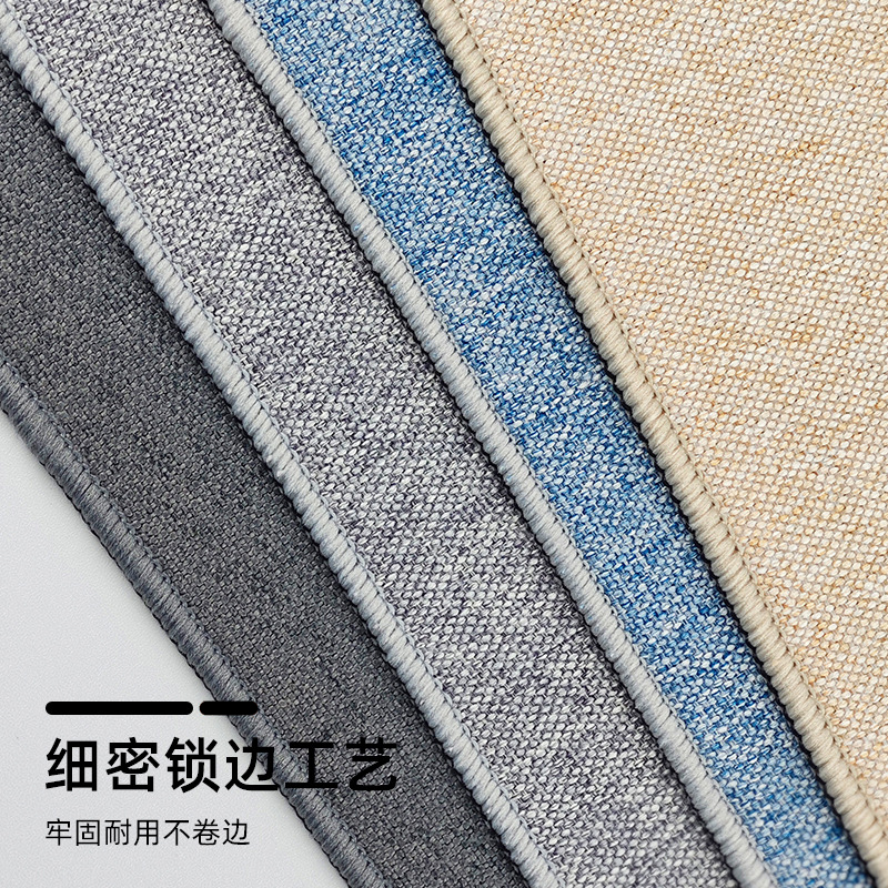 简约棉麻鼠标垫高级感超大号键盘垫减震降噪电脑办公桌垫加厚亚麻