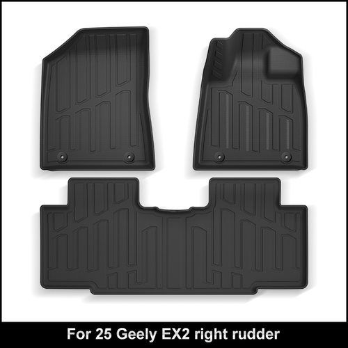 用于Geely EX2橡胶TPE脚垫右舵吉利星愿全天候地毯 防水后备箱垫