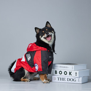 The Face狗狗保暖防风冲锋衣夹克运动宠物衣服防水反光狗衣服 Dog