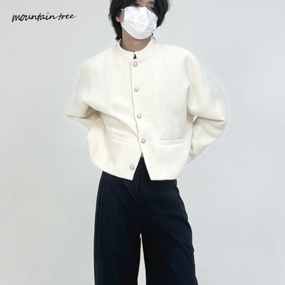 mountain tree中式小香风男高级感宽松休闲夹克韩版轻奢长袖外套