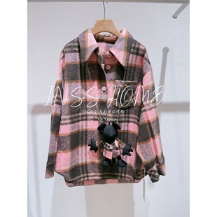 毛呢格子外套6243113841 24秋款 1099 代购 Mixmax美姿宝莲国内正品