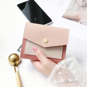 KQueenStar拼色信封短款女士钱包