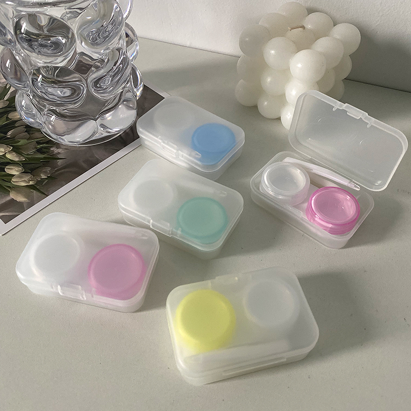 圣菲尔磨砂美瞳盒四色双联盒