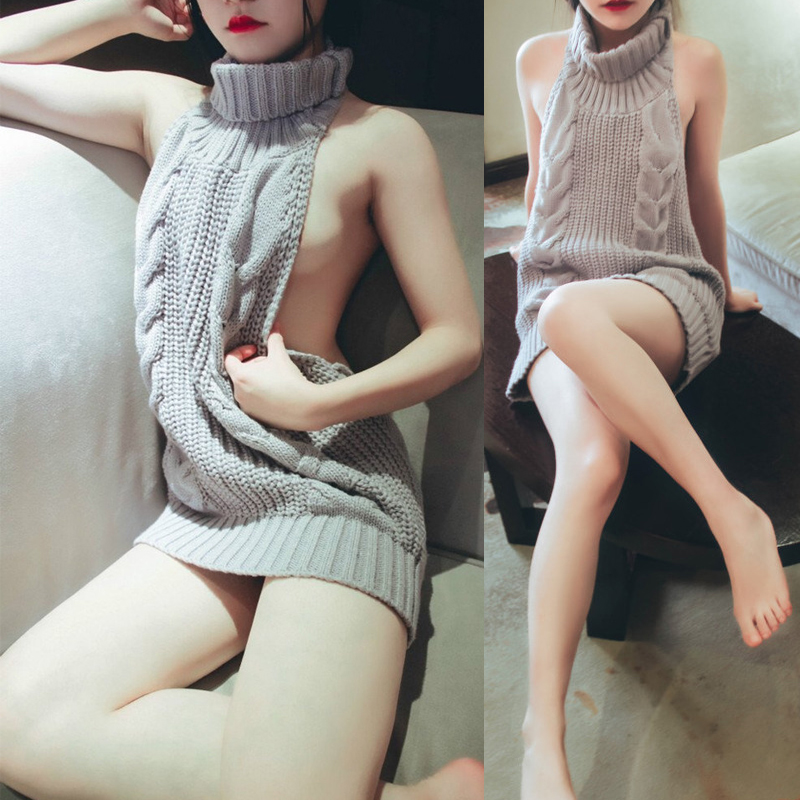 日韩情趣内衣极度诱惑性感睡衣女cosplay制服女装毛衣短裙真人夏