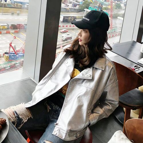春秋季皮衣外套女春秋季2026新款短款韩版显瘦bf风宽松机车休皮衣