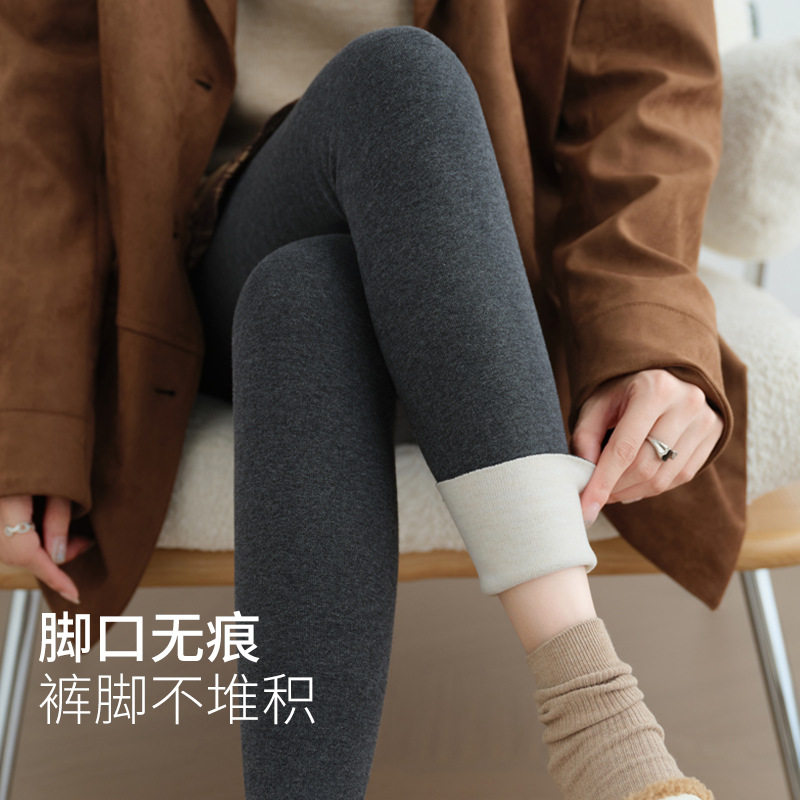 高腰打底裤女加绒保暖裤秋冬外穿时尚百搭修身显瘦弹力无痕小脚裤