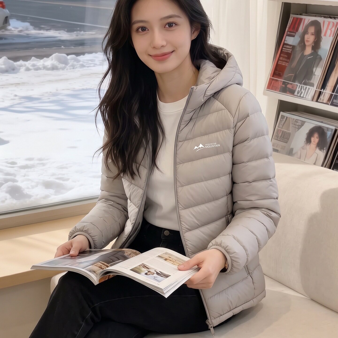 轻薄羽绒服女大码加肥加大200斤显瘦不臃肿胖mm连帽保暖外套2802