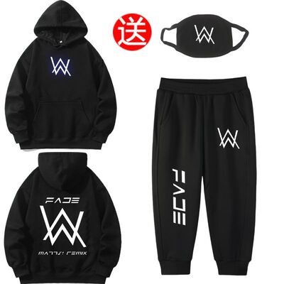 艾伦沃克alanwalker同款连帽卫衣DJ潮男秋冬款加绒电音衣服儿童潮