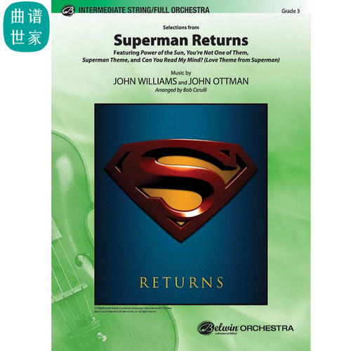 【管弦乐团】Superman Returns超人归来 3.0管弦乐合奏总分谱MP3