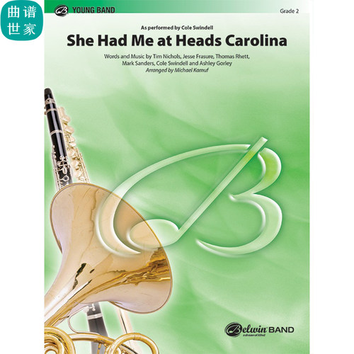 【管乐比赛】 她让我在南卡罗来纳州 2.0级管乐合奏 总分谱 MP3
