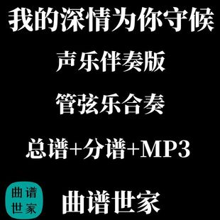 我把深情為你守候 總譜 分譜 mp3 管弦樂聲樂伴奏合奏