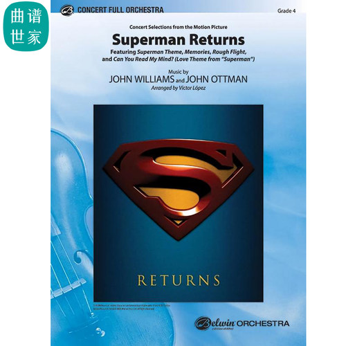 【管弦乐团】Superman Returns超人归来 4.0管弦乐合奏总分谱MP3