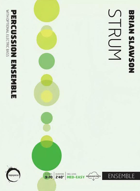 Strum 弹拨 简单 打击乐合奏（可选电贝斯）打击乐团 谱分谱 MP3